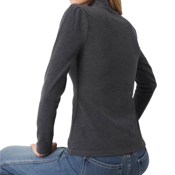 WHBM Puff Sleeve Mock Neck Snit NWT - Picture 2 of 7